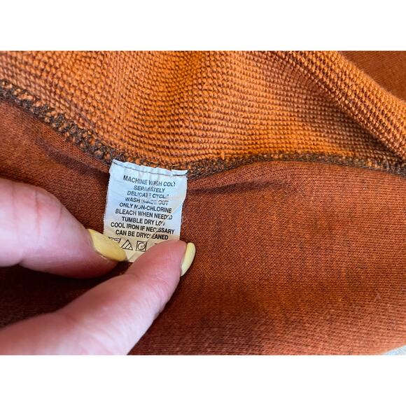 Tommy Bahama Denim Men’s Reversible Burnt Orange Half Zip Henley Sweater 3XL - Picture 10 of 13